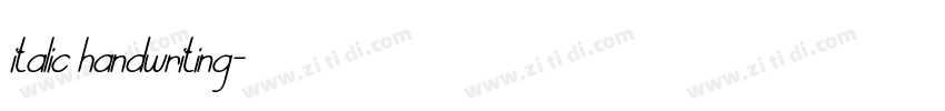 italic handwriting字体转换 italic handwriting字体转换